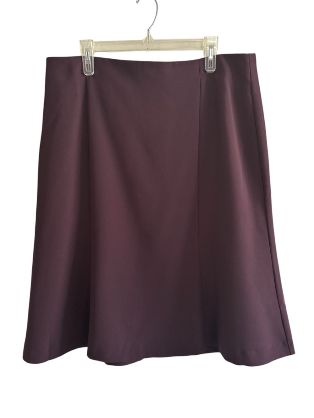 Ann Taylor Plum A-Line Skirt Office Core Quiet Luxury Minimalist Sz 16 Workwear